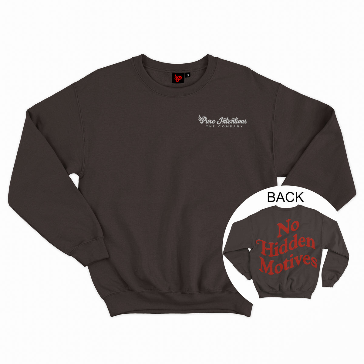 Sweatshirt - Brown / Red Back