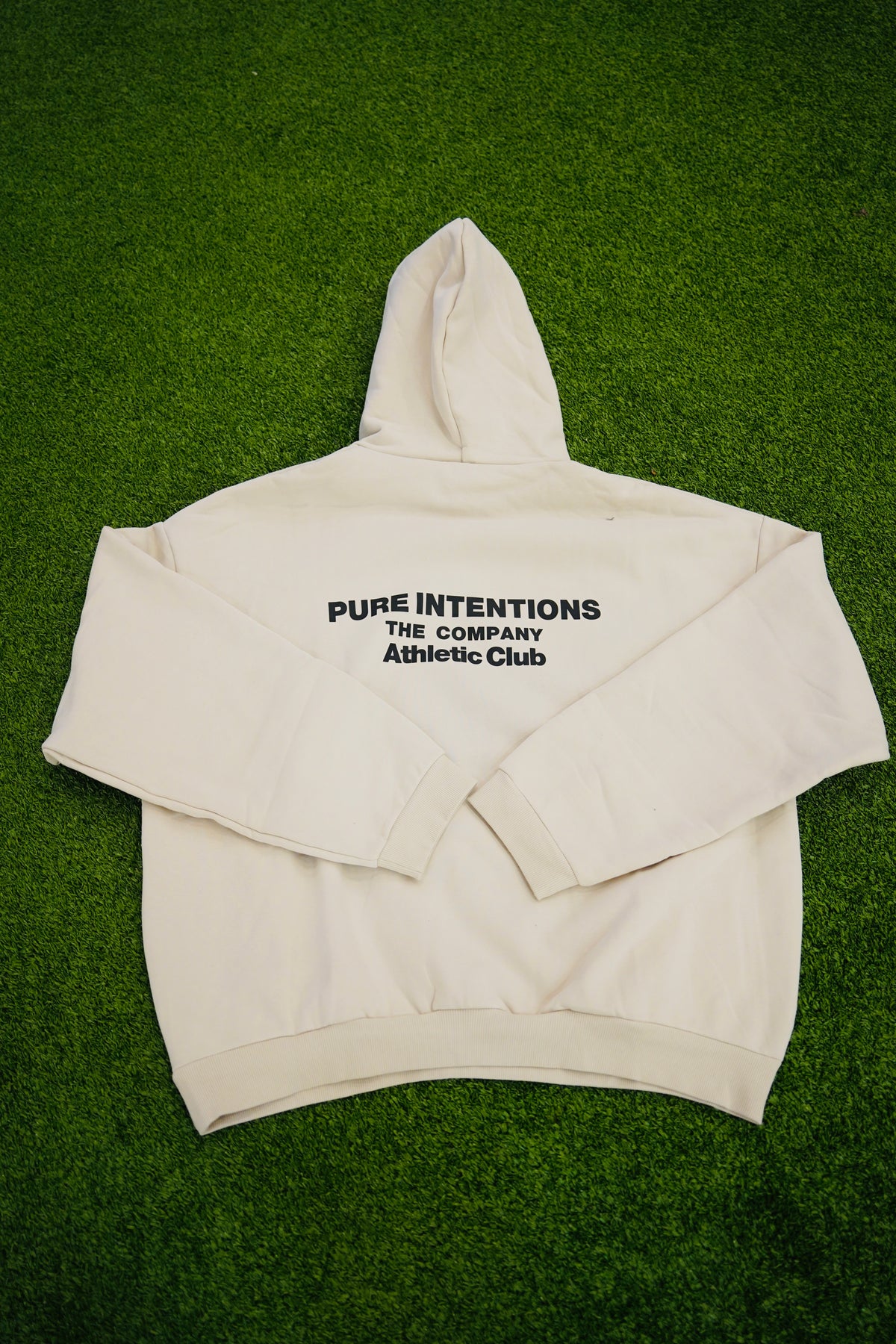 bone white active hoodie